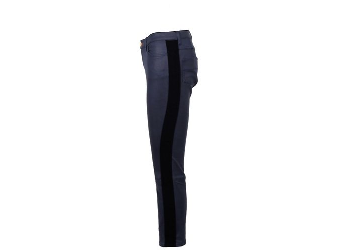 Jeans Louis Vuitton con striscia nera - anni 2000 Blu - vista 2