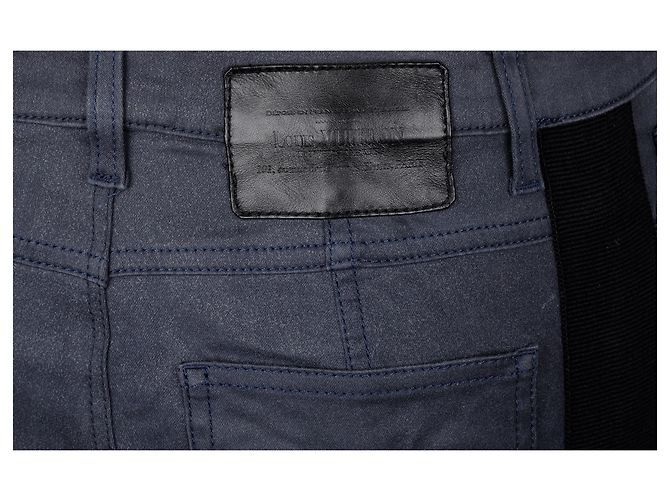 Jeans Louis Vuitton con striscia nera - anni 2000 Blu - vista 5