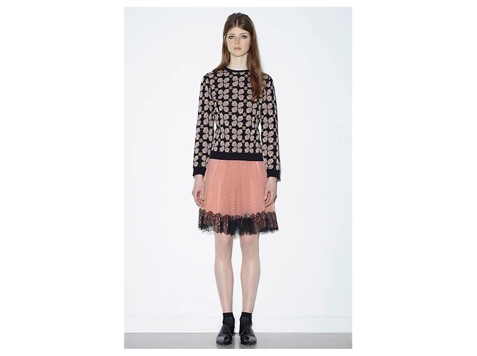 Valentino Garavani Falda de tul con borde de encaje Red Valentino - Años 10 Rosa - vista 2
