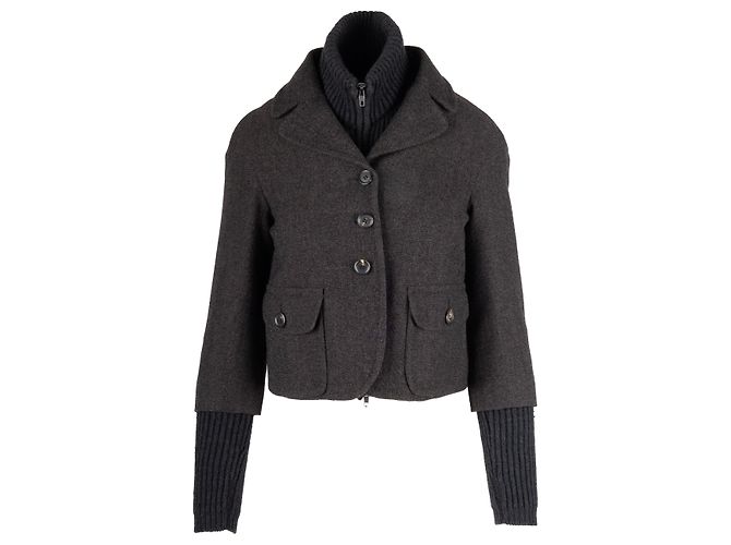 Giacca Moschino con gilet con zip - anni '10 Grigio - vista 2