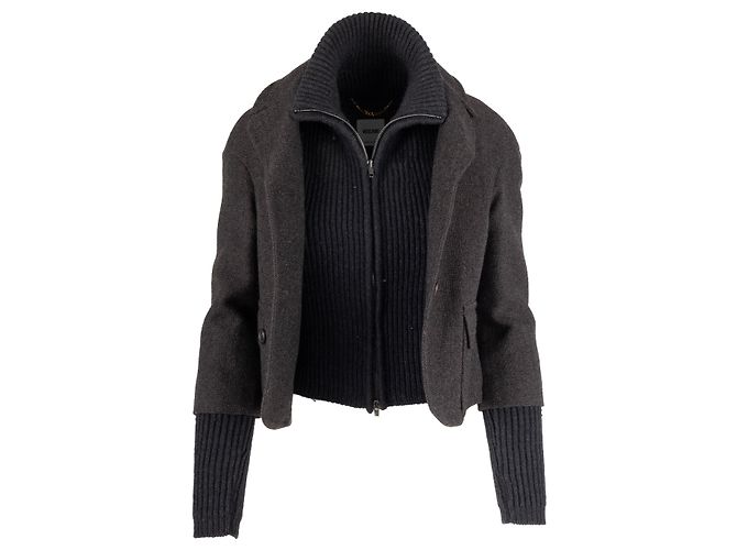 Giacca Moschino con gilet con zip - anni '10 Grigio - vista 3