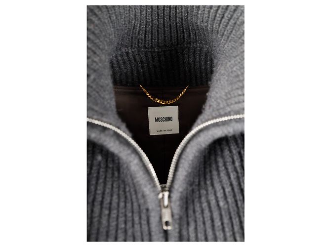 Giacca Moschino con gilet con zip - anni '10 Grigio - vista 5