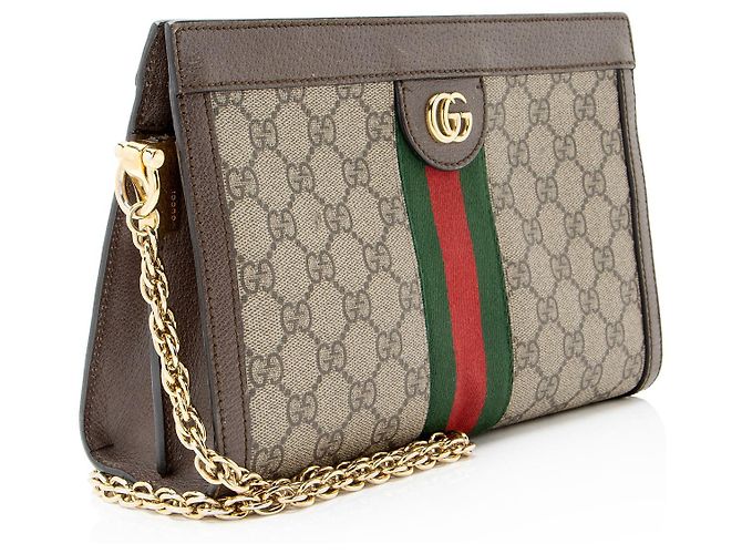 Borsa a spalla media Ophidia GG Supreme di Gucci Marrone Beige - vista 2