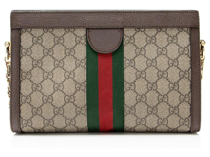 Borsa a spalla media Ophidia GG Supreme di Gucci Marrone Beige - vista 3