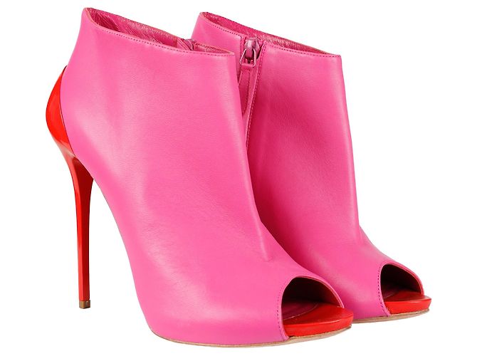 Botines peep toe Alexander McQueen - '10s Rosa - vista 2