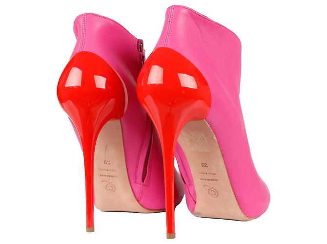 Botines peep toe Alexander McQueen - '10s Rosa - vista 4