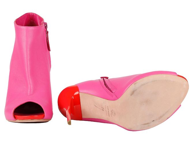 Botines peep toe Alexander McQueen - '10s Rosa - vista 9