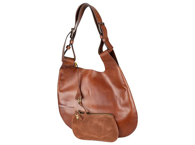 Bolso hobo de cuero Fay - Años 10 Castaño - vista 4