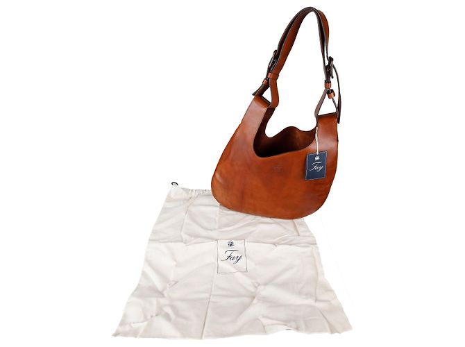 Bolso hobo de cuero Fay - Años 10 Castaño - vista 7