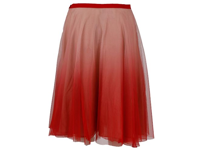 Valentino Garavani Falda A-line de tul ombré Red Valentino - '10s Roja - vista 3