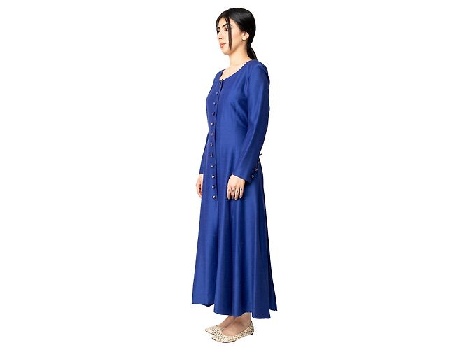 Céline Celine Vintage Langarmkleid - 2000er Blau - Ansicht 3