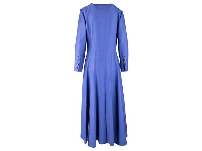 Céline Celine Vintage Langarmkleid - 2000er Blau - Ansicht 6