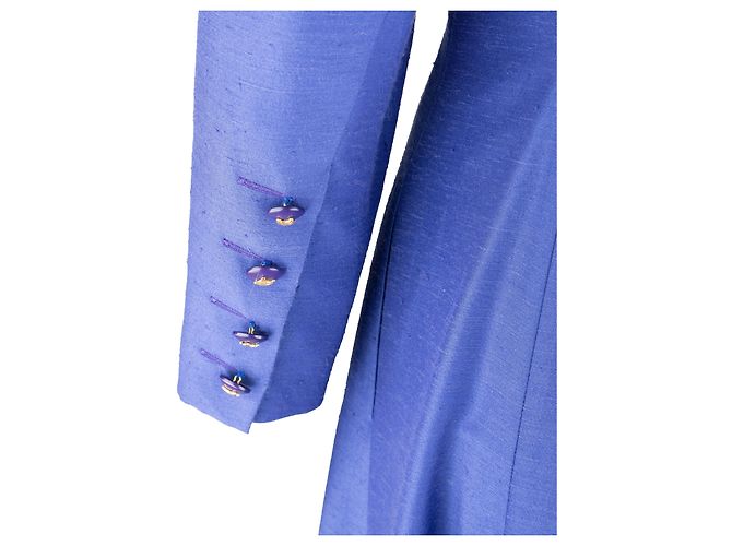 Céline Celine Vintage Langarmkleid - 2000er Blau - Ansicht 8