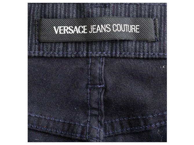 Pantaloni a righe Versace Jeans Couture - Anni 2000 Blu Blu navy - vista 10