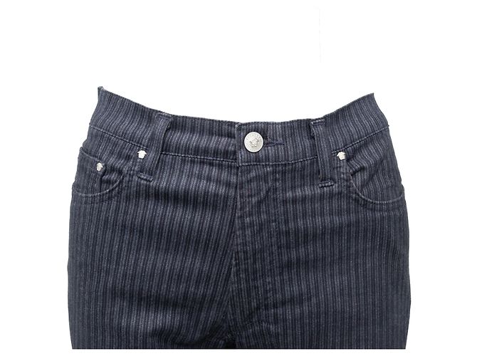 Pantaloni a righe Versace Jeans Couture - Anni 2000 Blu Blu navy - vista 3