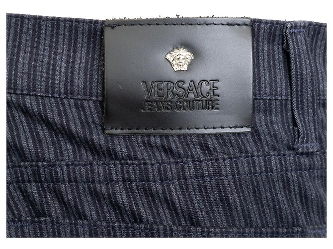 Pantaloni a righe Versace Jeans Couture - Anni 2000 Blu Blu navy - vista 6