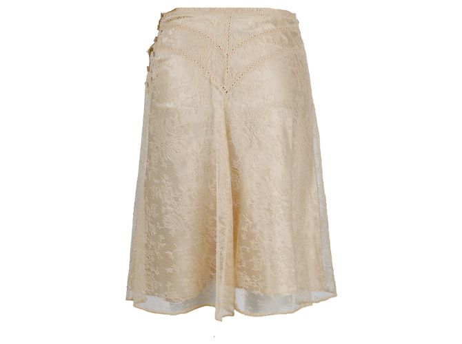 Falda A-line de encaje Moschino - Años 10 Dorado Metálico - vista 2