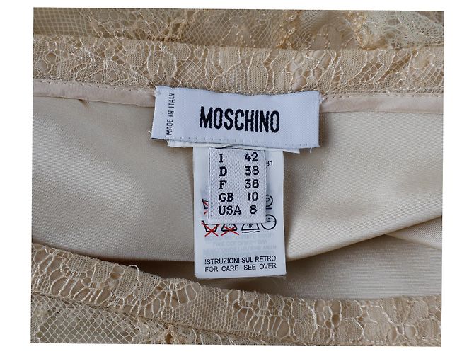Falda A-line de encaje Moschino - Años 10 Dorado Metálico - vista 4