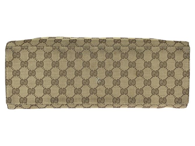 Gucci Bamboo GG Canvas Tote Bag Braun Beige - Ansicht 10