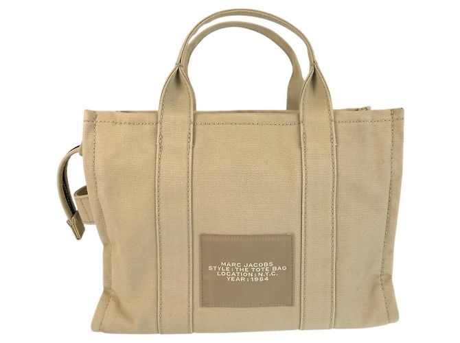Sac fourre-tout en toile Marc Jacobs Beige Noir Marron - vue 2