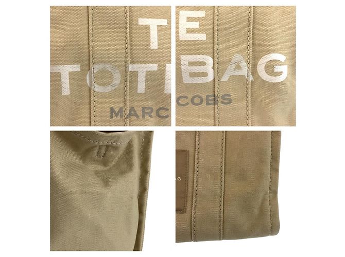 Sac fourre-tout en toile Marc Jacobs Beige Noir Marron - vue 5