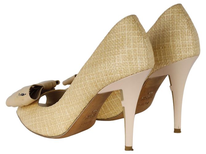 Décolleté asimmetriche con fiocco Fendi - '10s Marrone Beige - vista 2