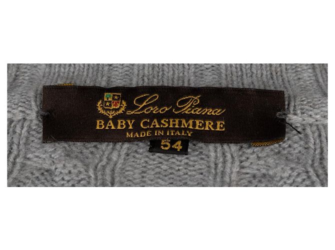 Loro Piana Treccia Mezzocollo Pullover - '10s Grau - Ansicht 6