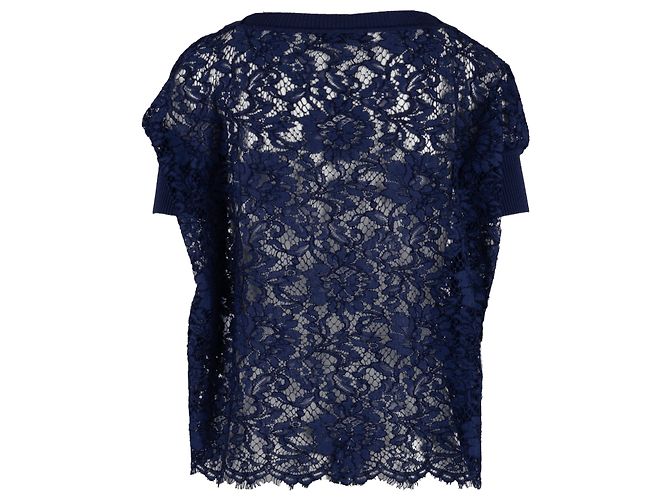 Valentino Garavani Top de Encaje Valentino - Años 10 Azul Azul marino - vista 3