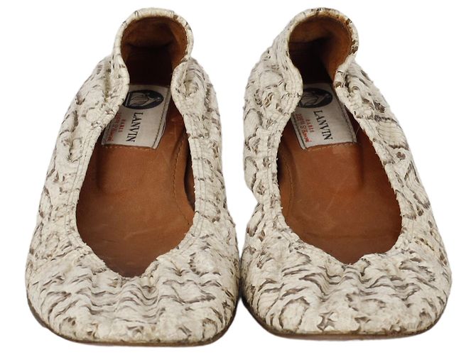 Ballerine in Pelle di Serpente Lanvin - Anni '10 Bianco - vista 2