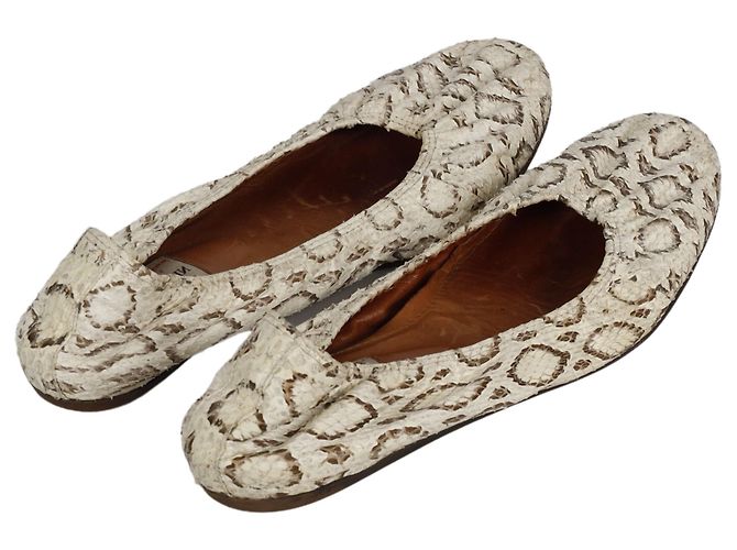 Ballerine in Pelle di Serpente Lanvin - Anni '10 Bianco - vista 3