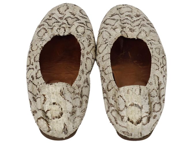 Ballerine in Pelle di Serpente Lanvin - Anni '10 Bianco - vista 4