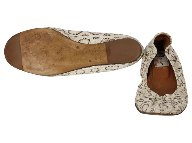 Ballerine in Pelle di Serpente Lanvin - Anni '10 Bianco - vista 6