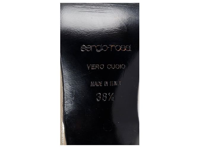 Sergio Rossi Riemchenabsätze - 2000er Silber Metallisch - Ansicht 5