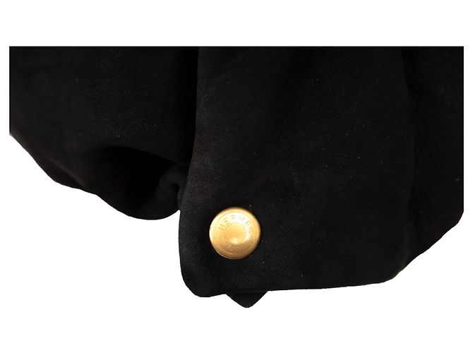 Hermès Wildleder Pufferjacke - 90er Schwarz - Ansicht 10