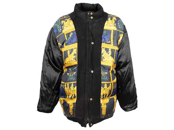 Hermès Wildleder Pufferjacke - 90er Schwarz - Ansicht 2