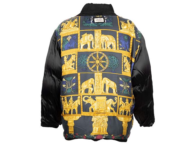 Hermès Wildleder Pufferjacke - 90er Schwarz - Ansicht 4
