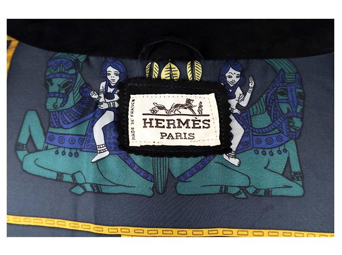 Hermès Wildleder Pufferjacke - 90er Schwarz - Ansicht 6