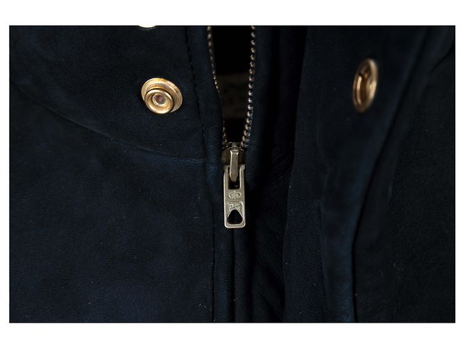 Hermès Wildleder Pufferjacke - 90er Schwarz - Ansicht 7