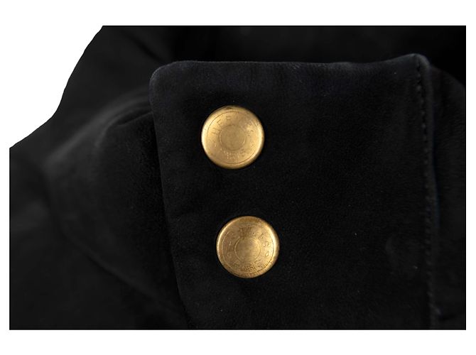 Hermès Wildleder Pufferjacke - 90er Schwarz - Ansicht 8