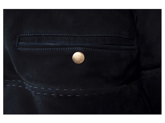 Hermès Wildleder Pufferjacke - 90er Schwarz - Ansicht 9
