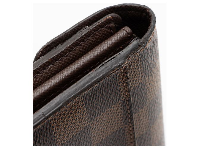 Portafoglio Sarah Damier Ebene Louis Vuitton Marrone - vista 10