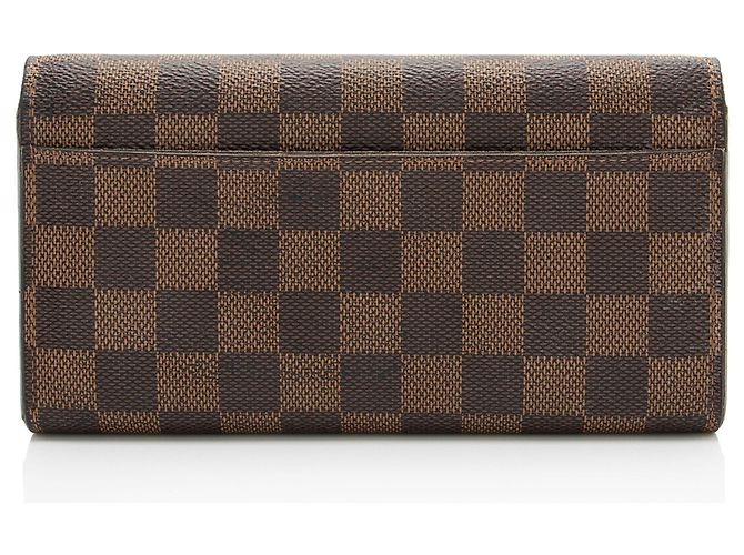 Portafoglio Sarah Damier Ebene Louis Vuitton Marrone - vista 3
