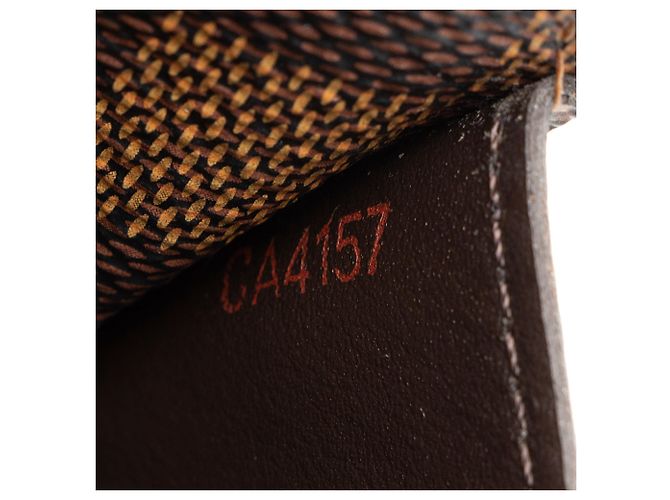 Portafoglio Sarah Damier Ebene Louis Vuitton Marrone - vista 4