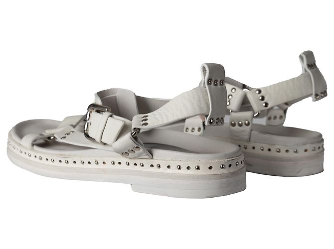 Autre Marque Sandali con cinturino borchiato Premiata - '10s Bianco - vista 2
