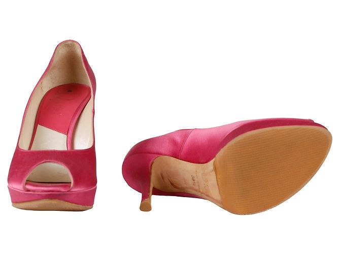 Miss Dior Escarpins Peep-Toe Dior - Années 10 Rose - vue 7