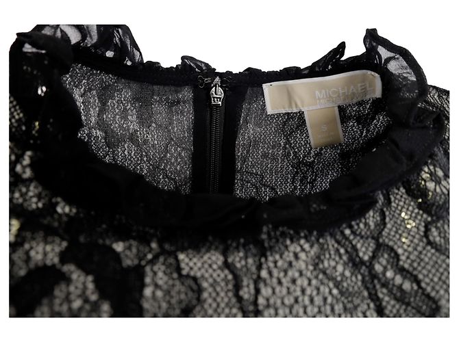 Abito in pizzo e paillettes Michael Kors - Anni '10 Argento Metallico - vista 4