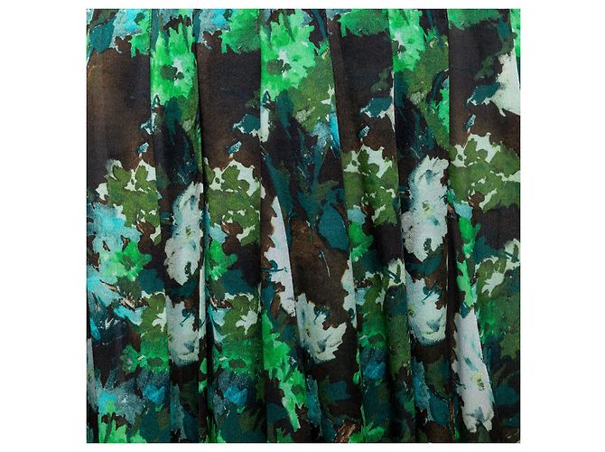 Blumarine Midi Grünes Blumen Kleid - 10er Jahre - Ansicht 6