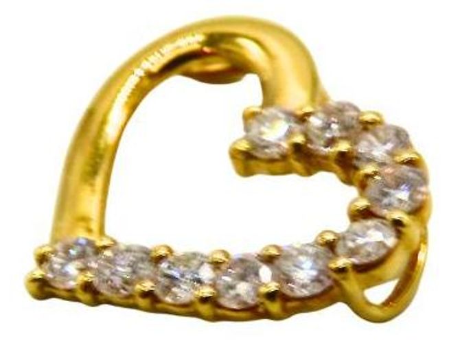 Autre Marque Pendente Cuore Au750 Top Diamante D'oro - vista 2