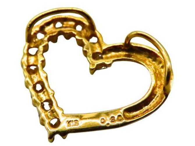 Autre Marque Pendente Cuore Au750 Top Diamante D'oro - vista 5