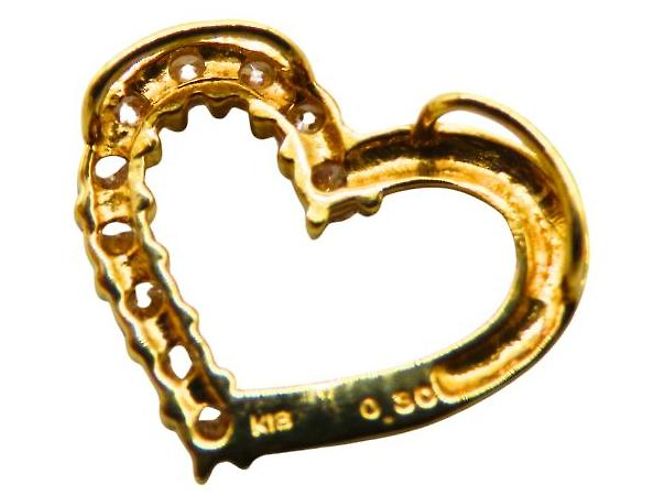 Autre Marque Pendente Cuore Au750 Top Diamante D'oro - vista 7